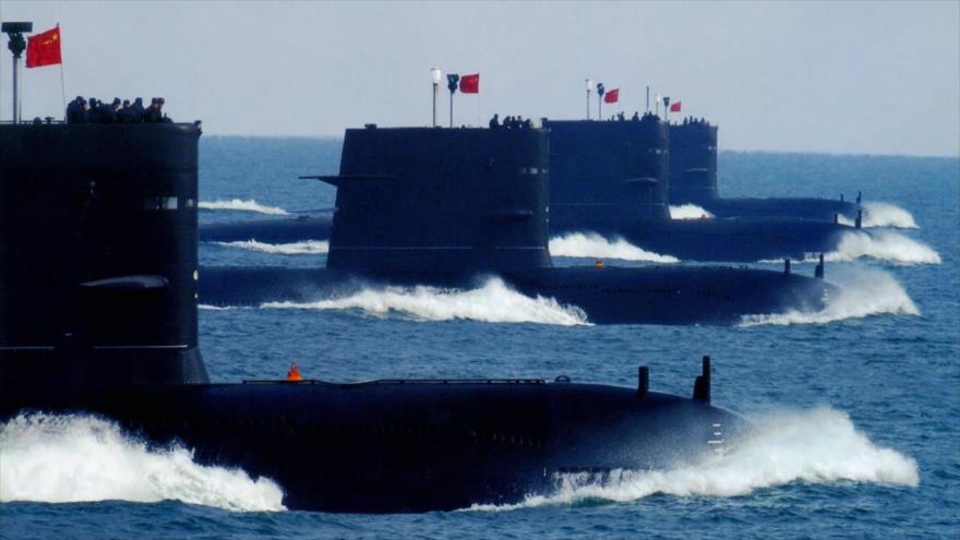 Cuatro submarinos nucleares chinos.