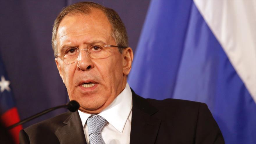 El ministro de Asuntos Exteriores de Rusia, Serguei Lavrov, habla durante una rueda de prensa en Viena, capital de Austria, 17 de mayo de 2016.
