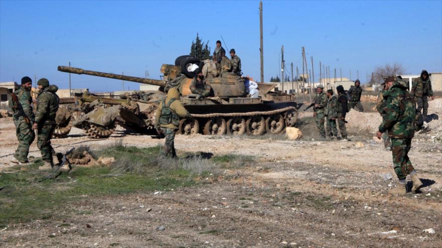 Soldados sirios en la provincia de Homs.
