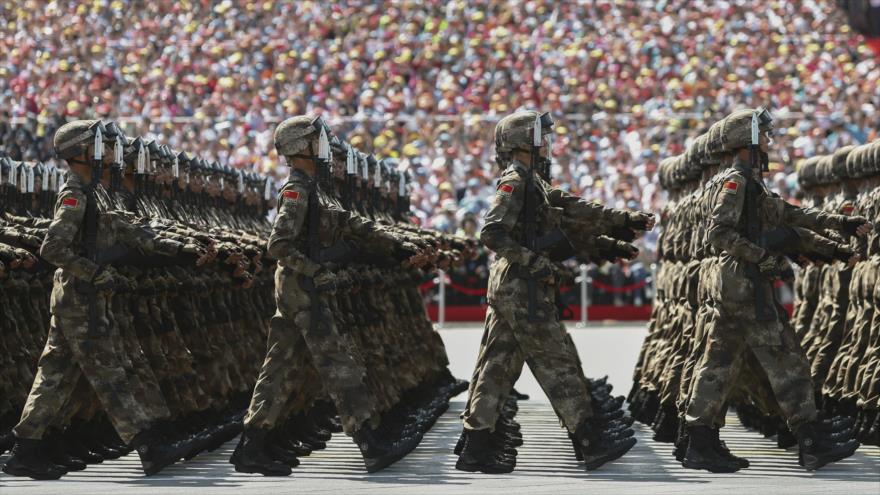 Soldados del Ejército de Liberación de China durante un desfile.