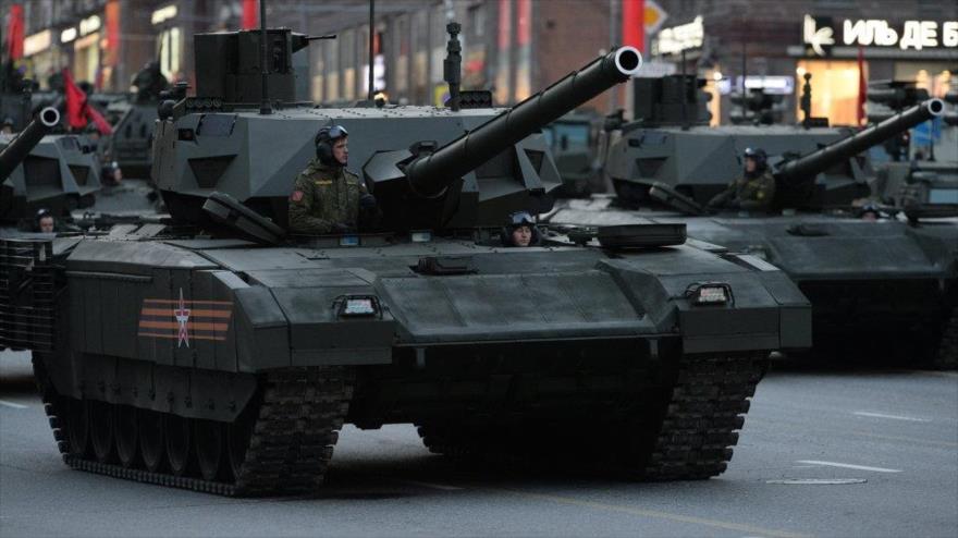 Tanque T-14 de la Armada de Rusia.