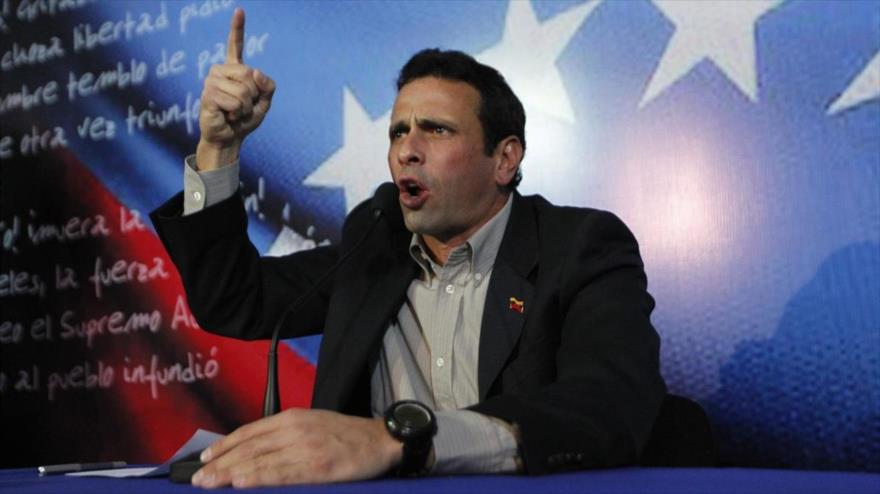 El líder opositor de la Mesa de la Unidad Democrática (MUD), Henrique Capriles.
