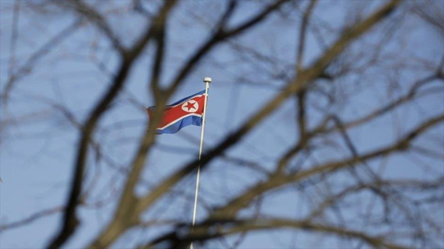 Bandera de Corea del Norte.