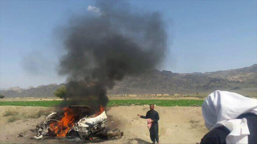 Dron estadounidense destruye el vehículo donde viajaba el líder talibán Mulá Ajtar Mansur.