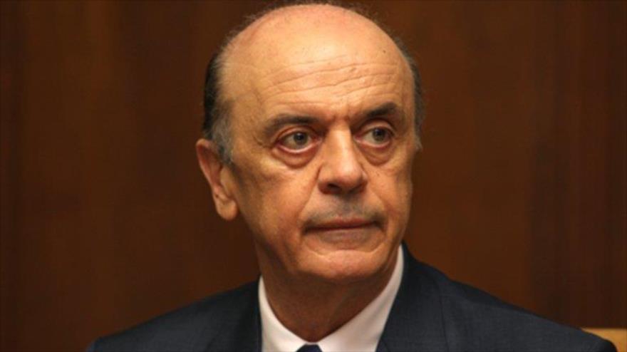El canciller brasileño del gobierno interino de Michel Temer, José Serra.