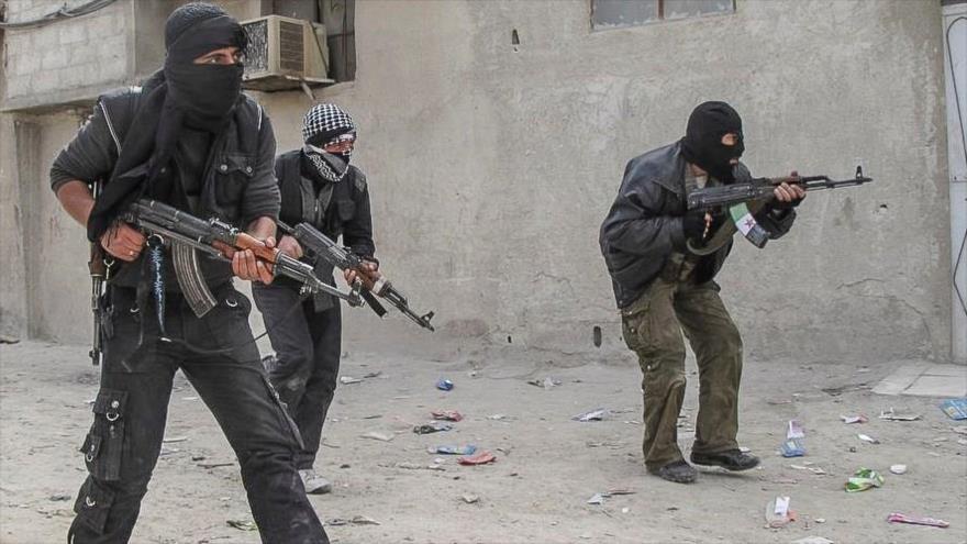 Integrantes del grupo terrorista el Frente Al-Nusra, rama siria de Al-Qaeda.