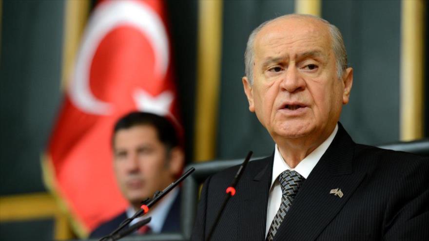 El líder del Partido de Acción Nacionalista (MHP) de Turquía, Devlet Bahceli.