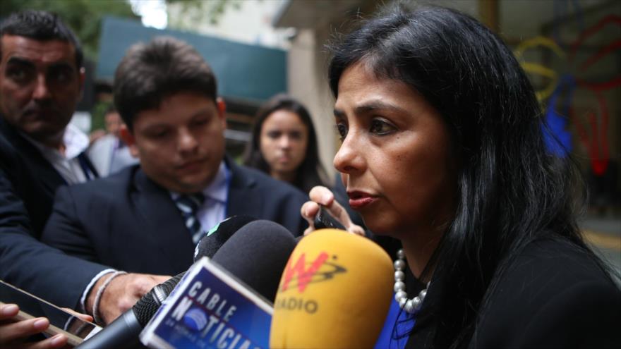 Delcy Rodríguez, canciller de Venezuela.