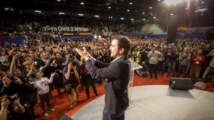 Alberto Garzón, líder del partido español Izquierda Unida (IU).