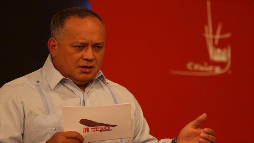 El diputado oficialista venezolano Diosdado Cabello durante su programa semanal Con el Mazo Dando.