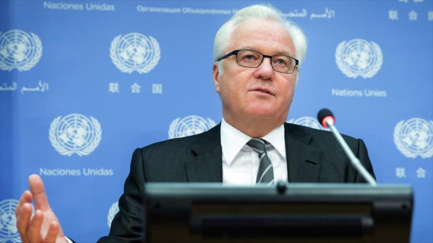 El embajador ruso ante la Organización de las Naciones Unidas (ONU), Vitali Churkin.