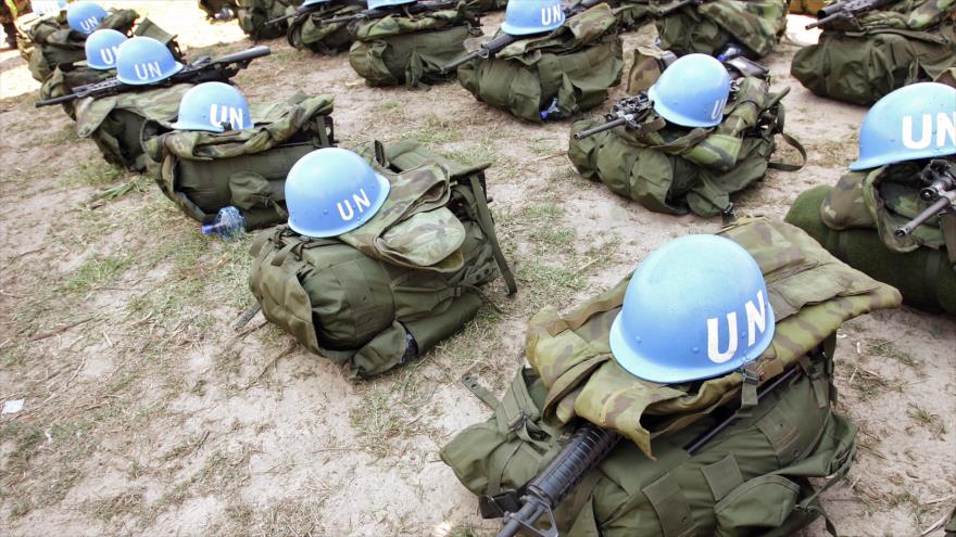 Equipajes de los cascos azules de la Organización de las Naciones Unidas (ONU).