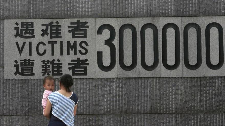 Un monumneto para recordar a las 300.000 víctimas mortales de una agresión japonesa contra la ciudad china de Nankín en 1937.