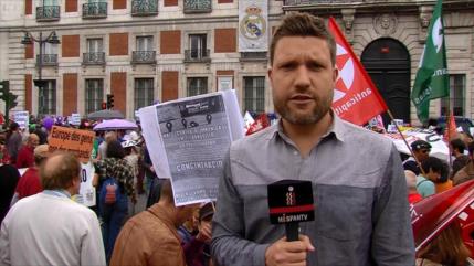 Marchas de Dignidad protestan en España contra política neoliberal de Unión Europea