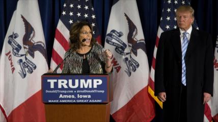 Sarah Palin apoya a Trump frente a la “fraudulenta” Clinton
