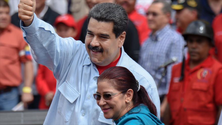 El presidente venezolano, Nicolás Maduro, durante una marcha en Caracas, capital, 31 de mayo de 2016.