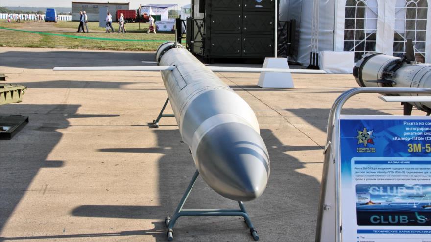 Un misil supersónico y antibuque 3M-54E1, de fabricación rusa.