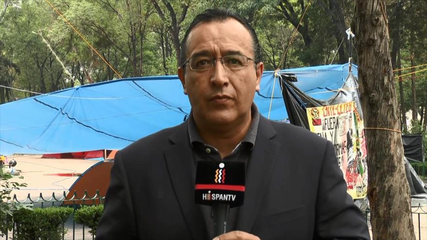 Maestros de la CNTE instalan plantón precario en Ciudad de México