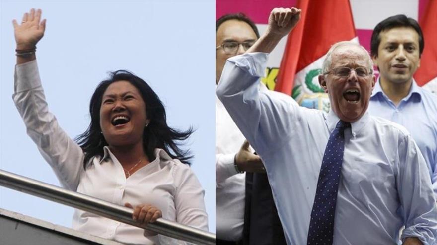Candidatos a la Presidencia peruana: Keiko Fujimori (izquierda) y Pedro Pablo Kuczynski.
