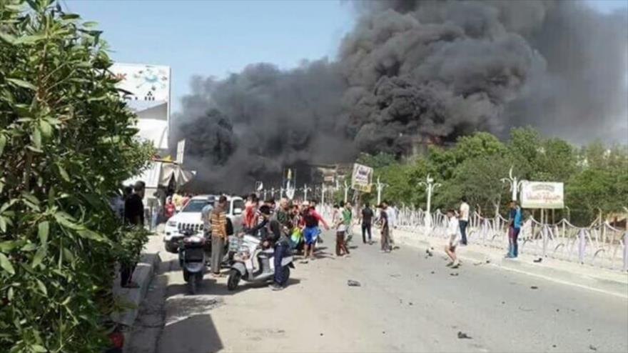 Explosión de una bomba en el centro de la ciudad santa iraquí de Karbala, 7 de junio de 2016