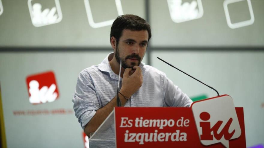 El coordinador de la coalición española Izquierda Unida (IU), Alberto Garzón.