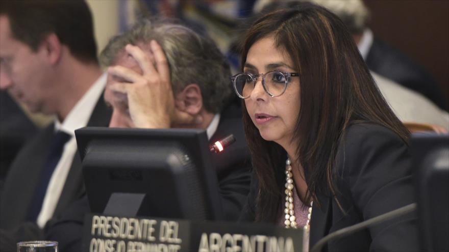 La canciller venezolana, Delcy Rodríguez.