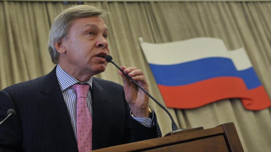 El presidente del Comité de Asuntos Internacionales de la Cámara baja rusa (Duma), Alexei Pushkov.