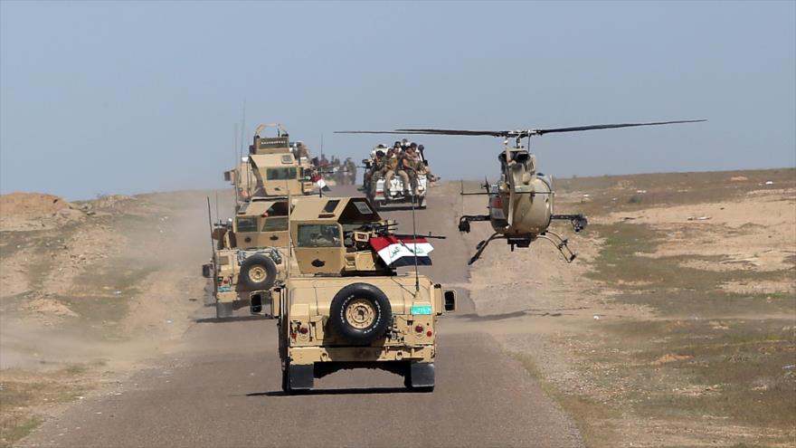 Un convoy del Ejército de Irak.