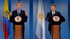 Colombianos repudian la visita de Macri a su país