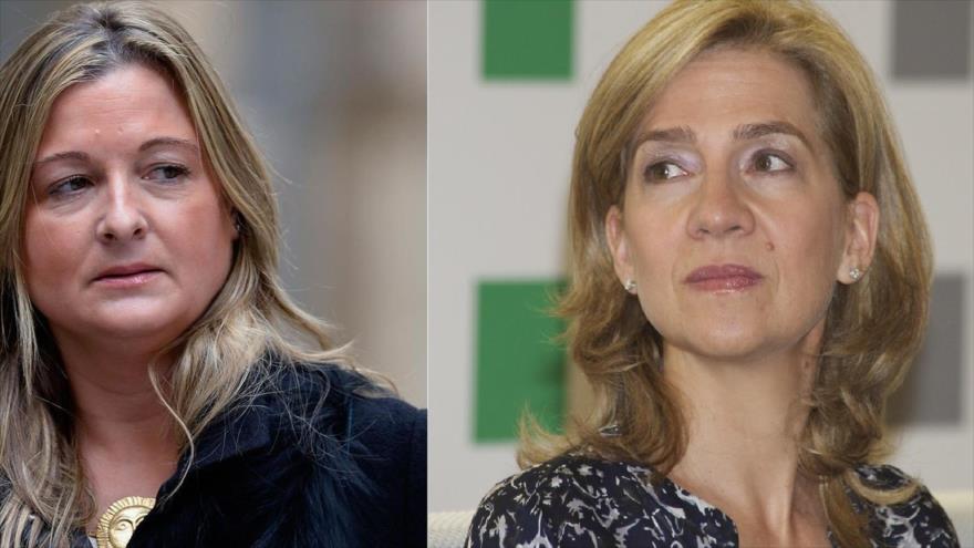 La abogada de Manos Limpias, Virginia López-Negrete (izda.), y la Infanta Cristina.