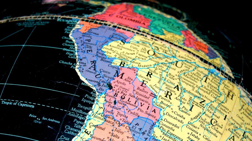 Mapa de una parte de América Latina.