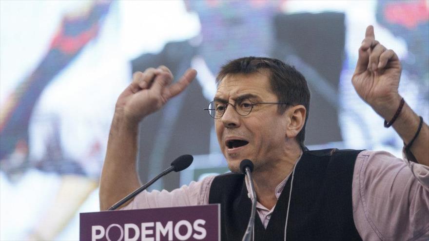 El cofundador e ideólogo del partido español Podemos, Juan Carlos Monedero.