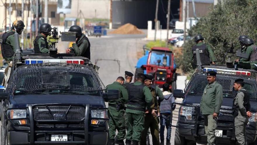 Efectivos jordanos de seguridad.