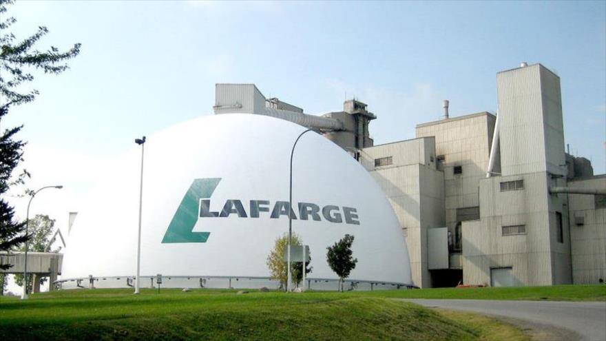 Una vista general de la compañía francesa Lafarge, con sede en París.