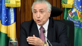 Encuesta: aumenta rechazo a presidente interino de Brasil