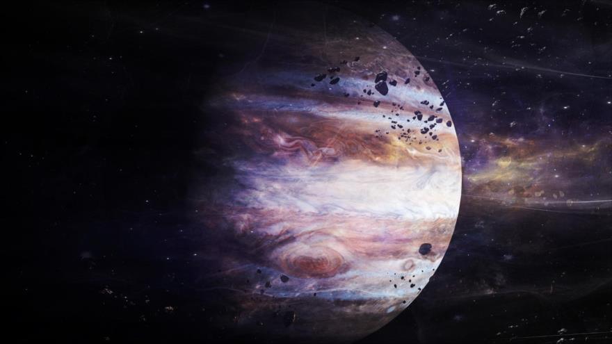 Imagen virtual del planeta Júpiter.
