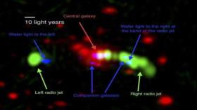 Telescopio ALMA de Chile revela agua rodeando la galaxia Tela de Araña