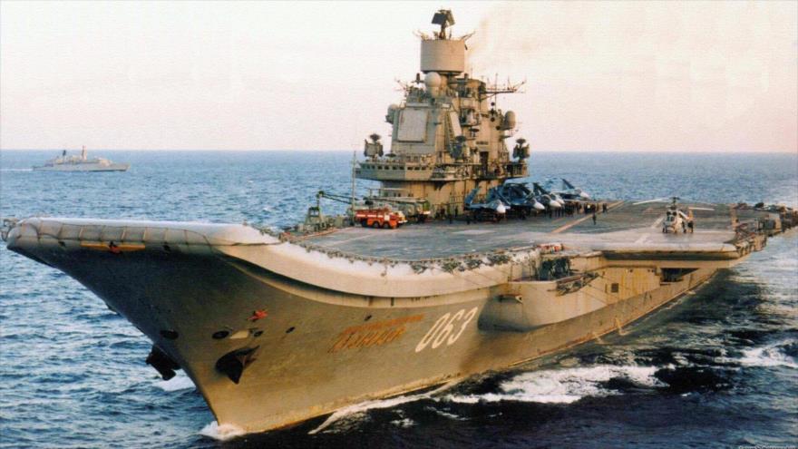 El portaaviones ruso Almirante Kuznetsov.