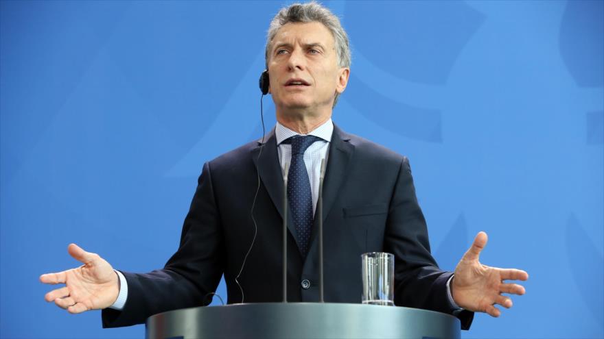 El presidente de Argentina, Mauricio Macri, en conferencia de prensa en Berlín, Alemania, 5 de julio 2016.