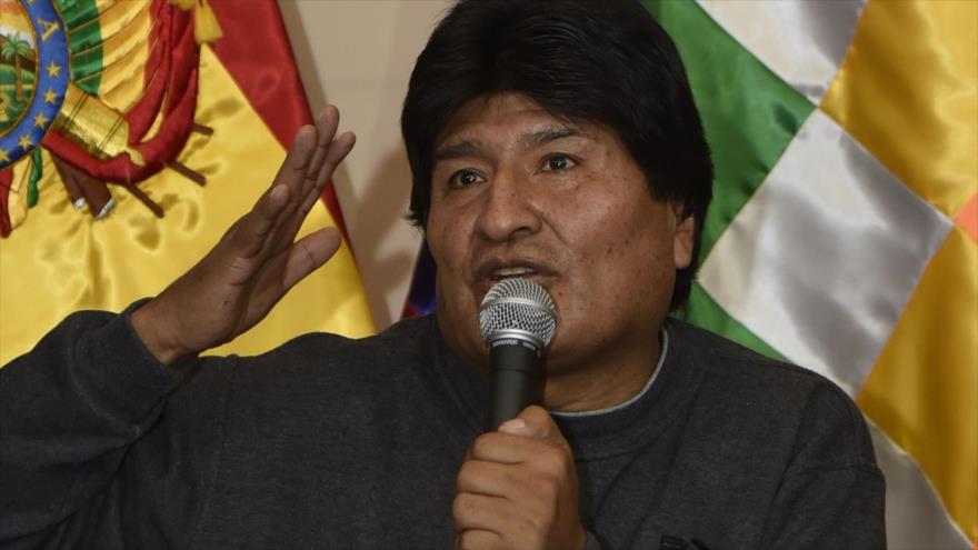 El presidente de Bolivia, Evo Morales, durante una conferencia de prensa en el el Palacio presidencial, La Paz, 7 de julio 2016.