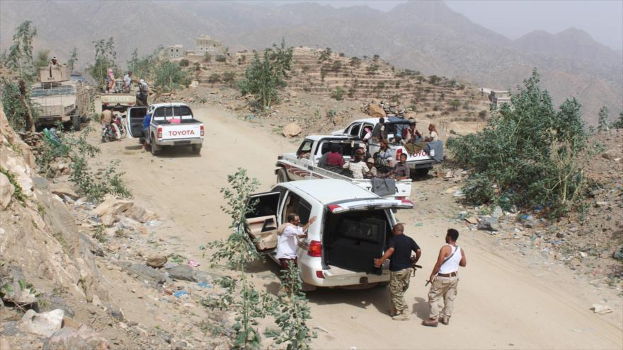 La concentración de un grupo de fuerzas apoyadas por Arabia Saudí en Yemen.