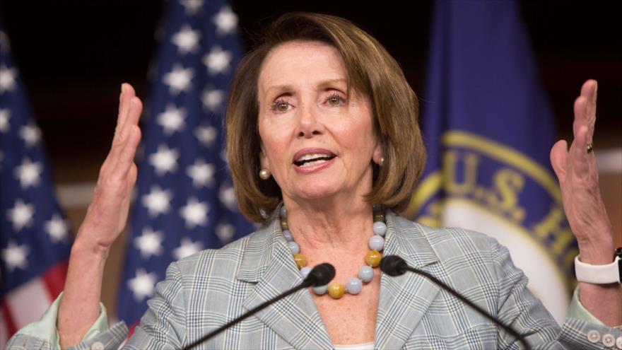 Nancy Pelosi, líder de la minoría demócrata en la Cámara de Representantes.