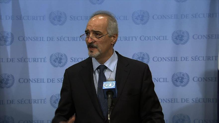 El representante de Siria ante la Organización de las Naciones Unidas (ONU), Bashar al-Yafari.