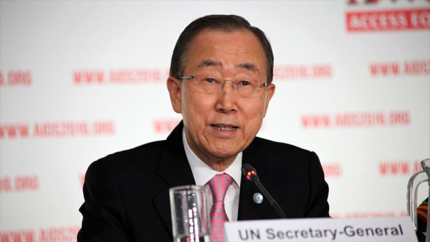 Ban Ki-Moon, secretario general de la ONU, durante la 21 Conferencia Internacional sobre el Sida en Sudáfrica. 18 de julio de 2016