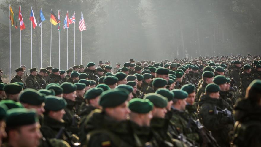 Fuerzas de la OTAN durante las maniobras Espada de Hierro 2014 en Letonia.