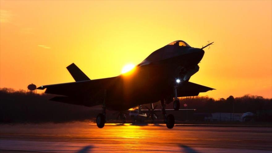 Un avión de combate de quinta generación F-35, de fabricación estadounidense.