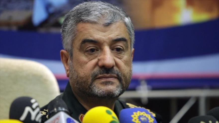 El comandante general del Cuerpo de Guardianes de la Revolución Islámica de Irán (CGRI), el general de división Mohamad Ali Yafari.