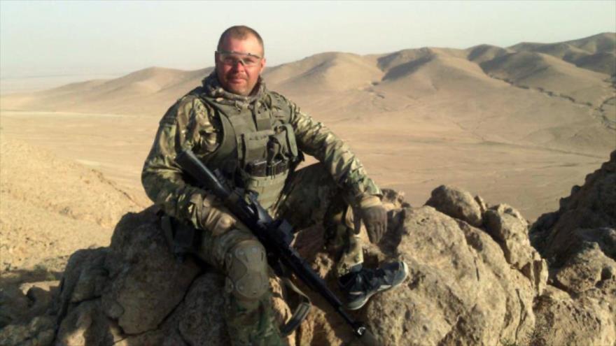 Un soldado ruso en Palmira (siria).