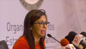 Canciller venezolana asegura que la OEA nunca participará en proceso de diálogo