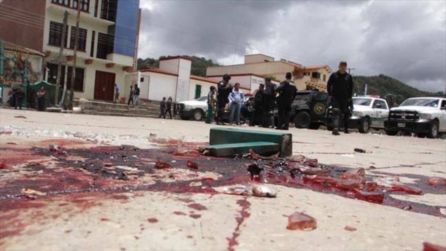 Vista de la plaza municipal de San Juan Chamula, en el estado mexicano de Chiapas (sur), tras los asesinatos, 23 de julio de 2016.